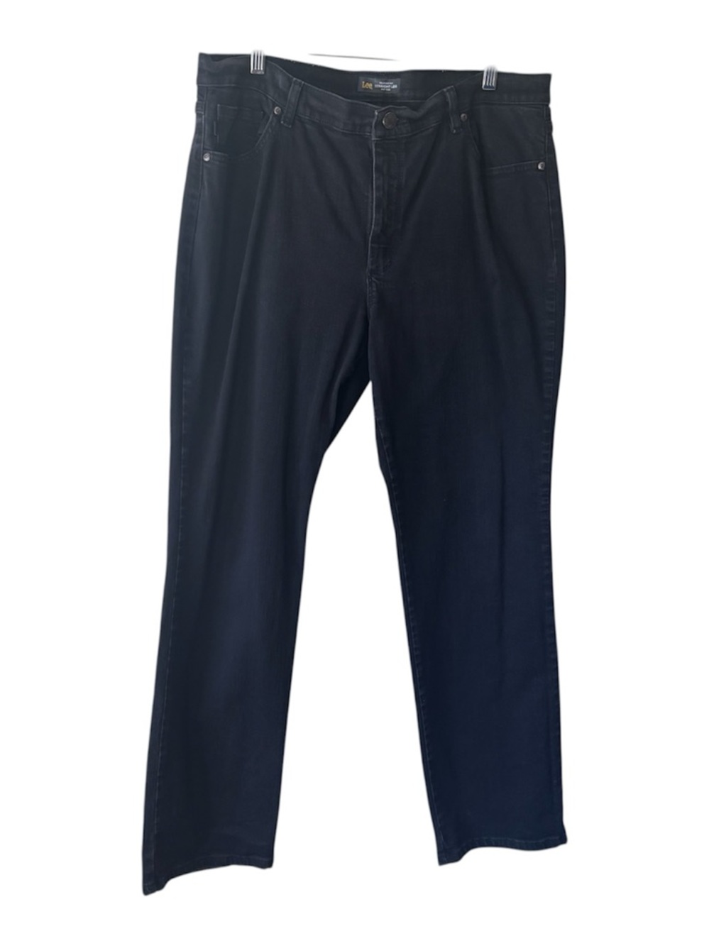 Lee Jeans Women's Size 18 M Blue Relaxed Fit Straight Leg Mid Rise Preppy